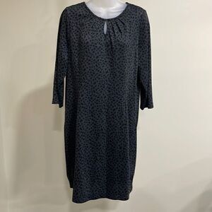 NWOT Joan Rivers Black and Grey Leopard print dress.  Size L large 12/14
